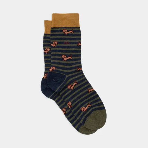 Chaussettes en coton peigné - Chien