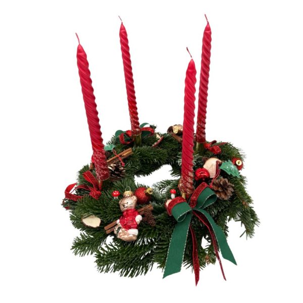 Couronne de l'Avent - Ourson de Noël