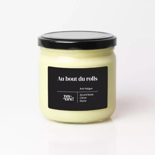 bougie yes cire au bout du rolls