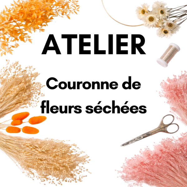 Atelier couronne fleurs séchées